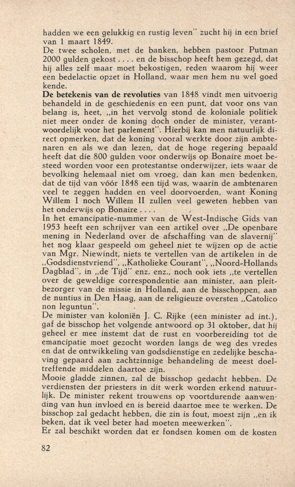 Bisschop Niewindt 1842-1852 - 