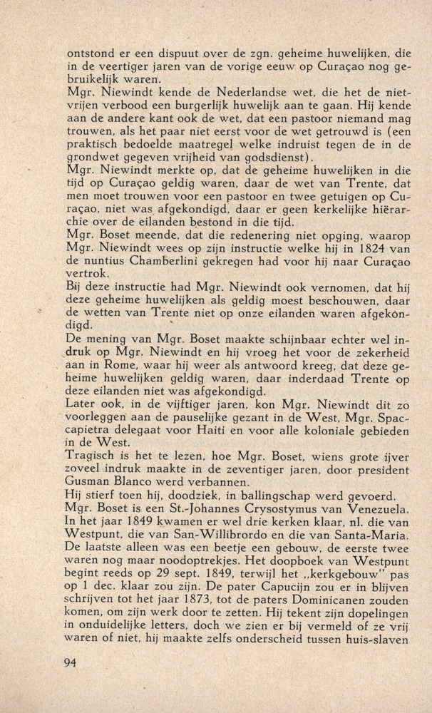 Bisschop Niewindt 1842-1852 - 