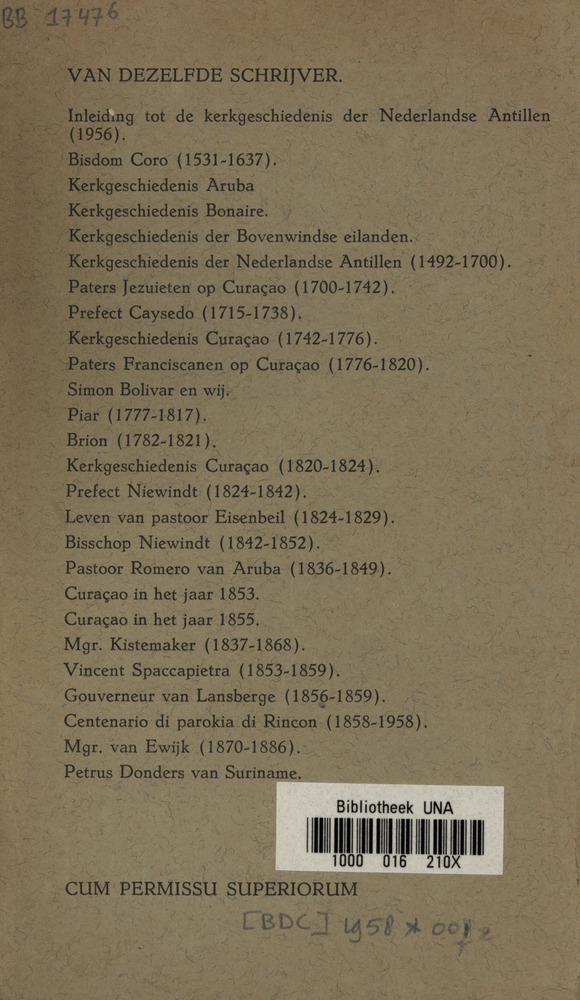 Laatste jaren van Mgr. Niewindt 1852-1860 - 