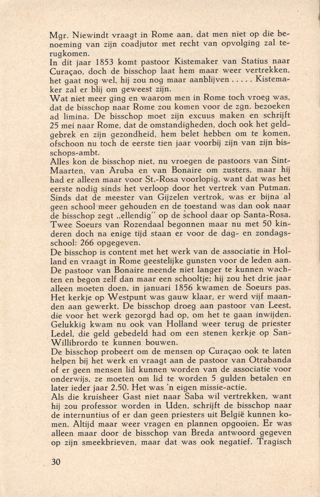 Laatste jaren van Mgr. Niewindt 1852-1860 - 
