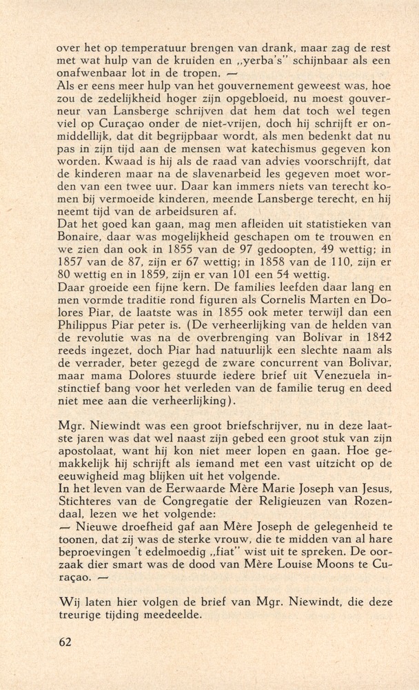 Laatste jaren van Mgr. Niewindt 1852-1860 - 