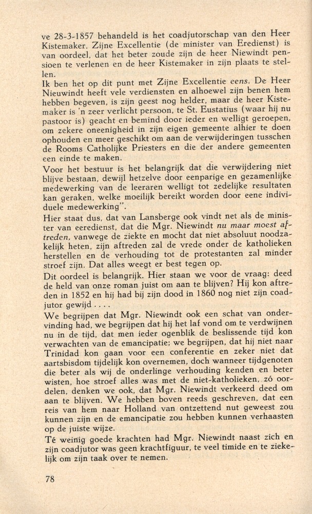 Laatste jaren van Mgr. Niewindt 1852-1860 - 