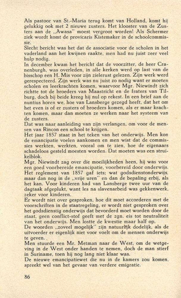 Laatste jaren van Mgr. Niewindt 1852-1860 - 
