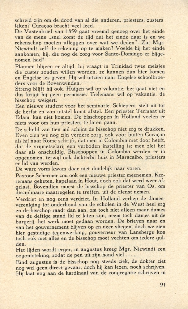 Laatste jaren van Mgr. Niewindt 1852-1860 - 