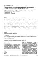The Incidence of Anorexia Nervosa in the Netherlands Antilles Immigrants in the Netherlands