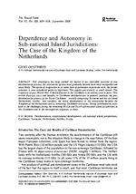 Dependence and autonomy in sub-national island jurisdictions: the case of the Kingdom of the Netherlands