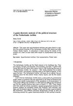 A game-theoretic analysis of the political structure of the Netherlands Antilles