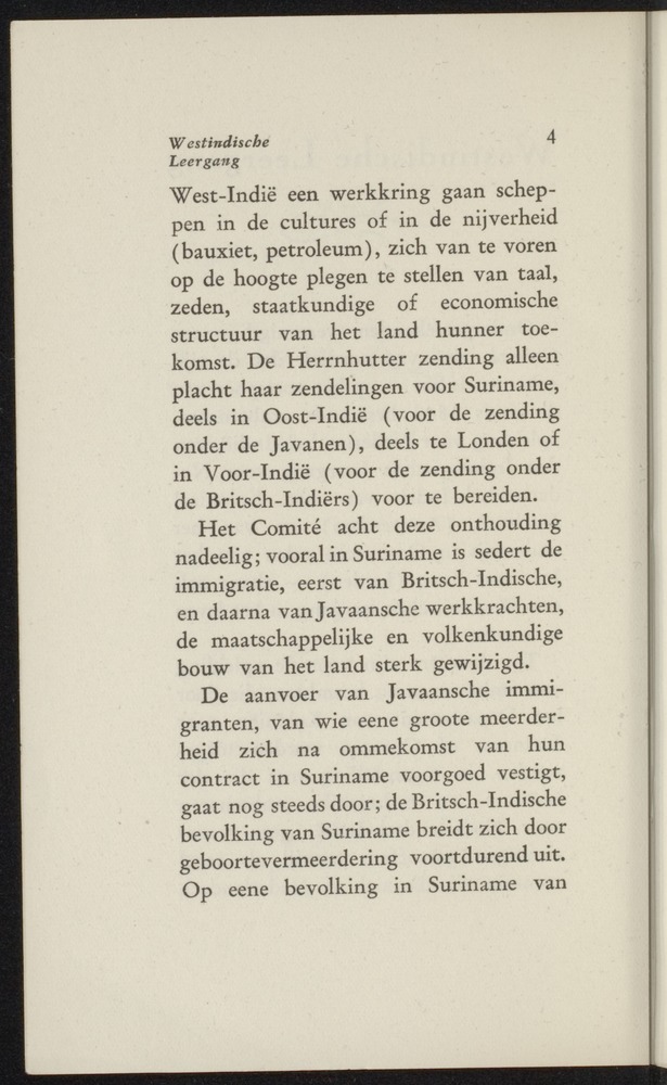 Westindische leergang - 