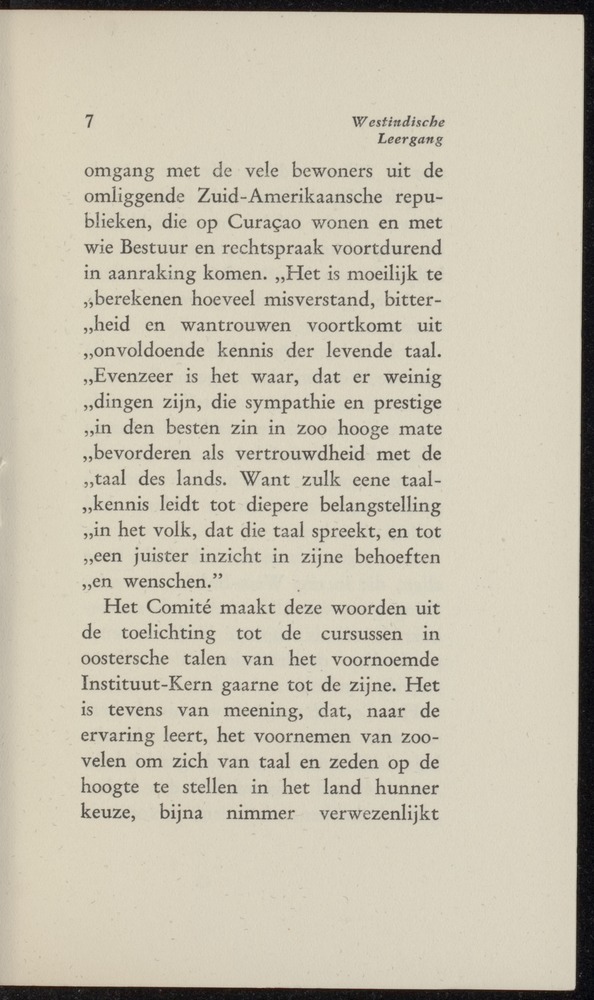 Westindische leergang - 