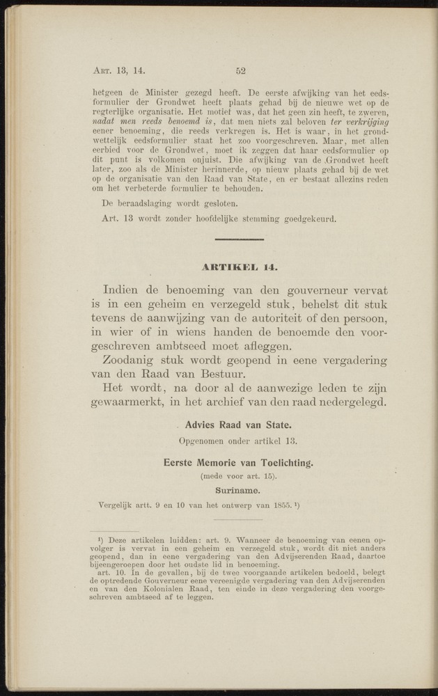 Handelingen over de reglementen op het beleid der regeering in de koloniën Suriname en Curaçao - 