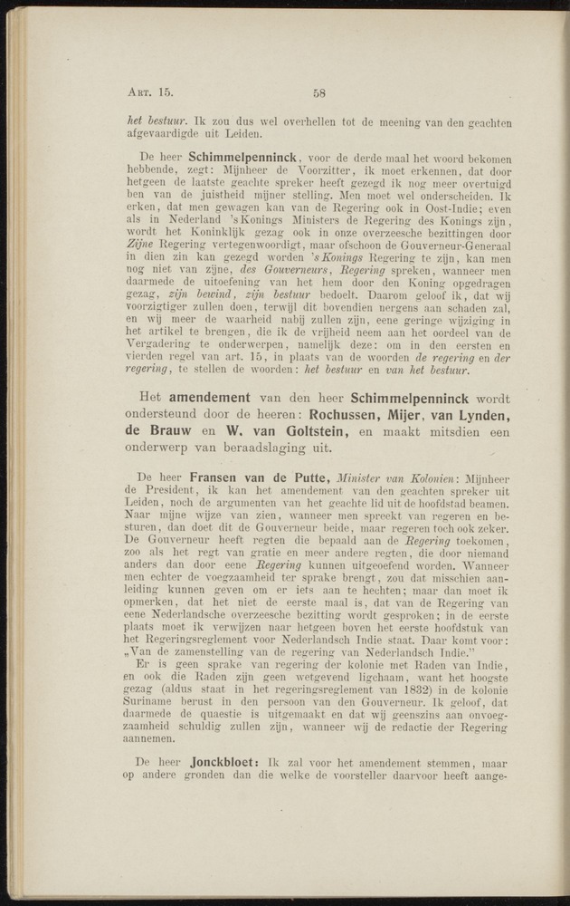 Handelingen over de reglementen op het beleid der regeering in de koloniën Suriname en Curaçao - 