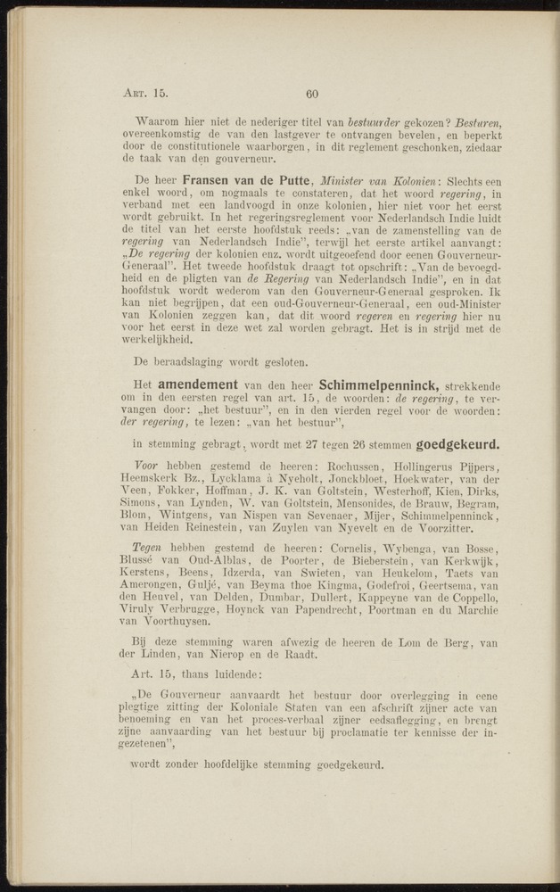 Handelingen over de reglementen op het beleid der regeering in de koloniën Suriname en Curaçao - 