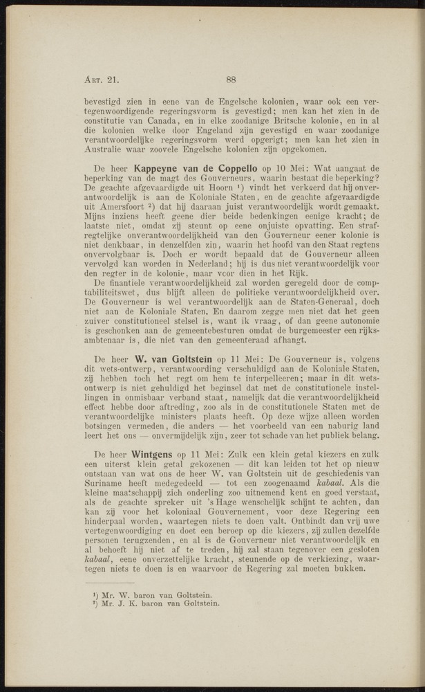 Handelingen over de reglementen op het beleid der regeering in de koloniën Suriname en Curaçao - 