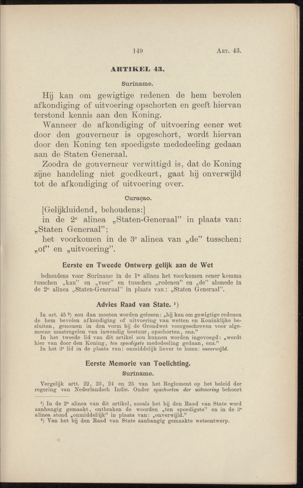 Handelingen over de reglementen op het beleid der regeering in de koloniën Suriname en Curaçao - 