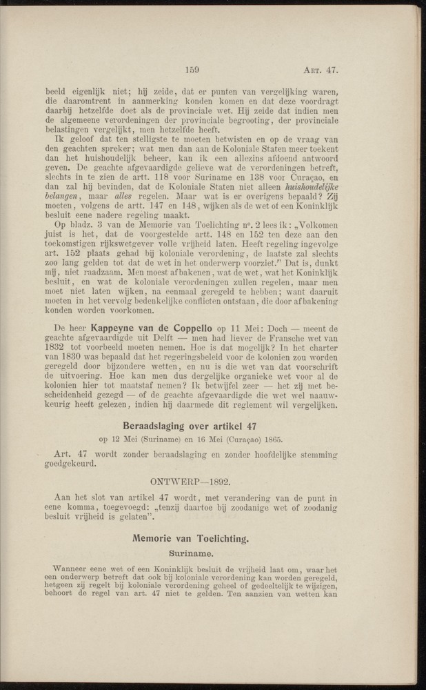 Handelingen over de reglementen op het beleid der regeering in de koloniën Suriname en Curaçao - 