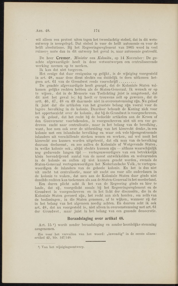 Handelingen over de reglementen op het beleid der regeering in de koloniën Suriname en Curaçao - 