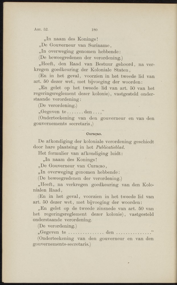 Handelingen over de reglementen op het beleid der regeering in de koloniën Suriname en Curaçao - 