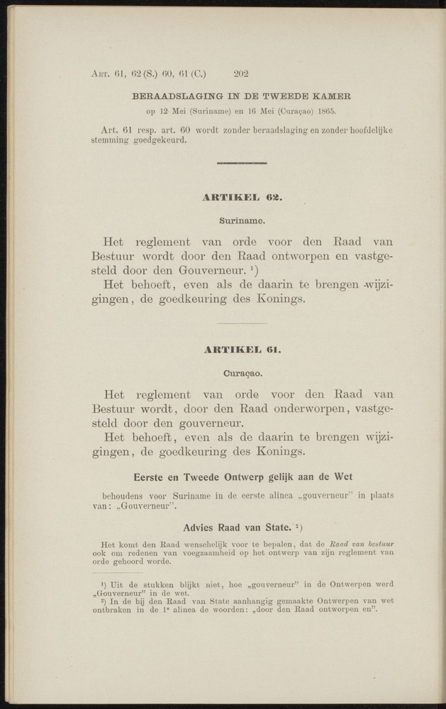 Handelingen over de reglementen op het beleid der regeering in de koloniën Suriname en Curaçao - 