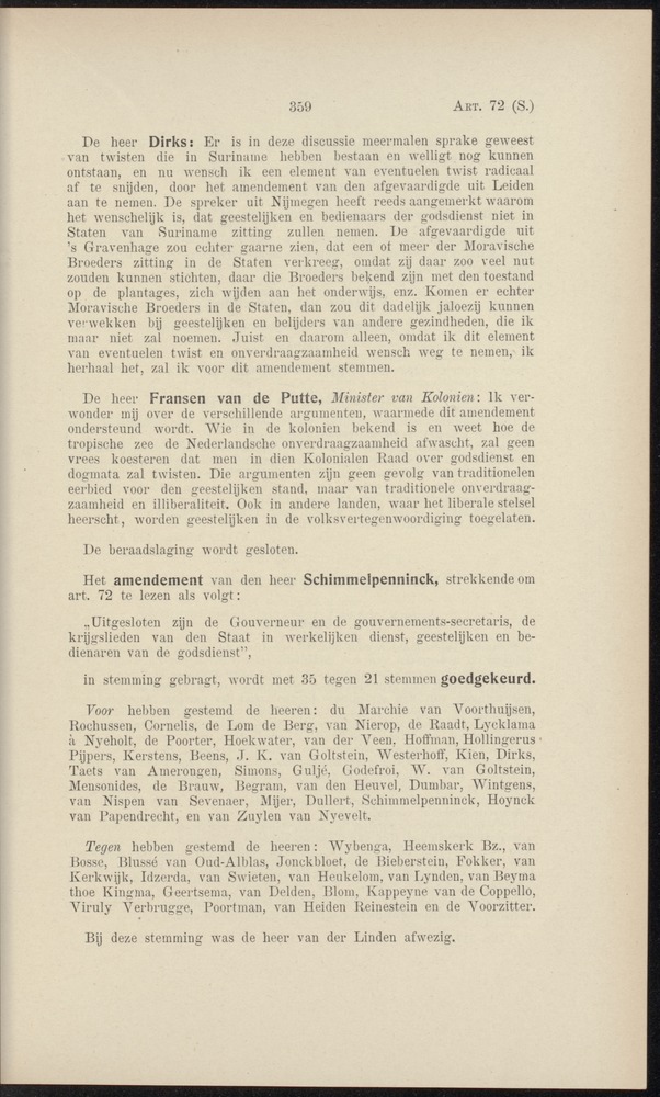 Handelingen over de reglementen op het beleid der regeering in de koloniën Suriname en Curaçao - 