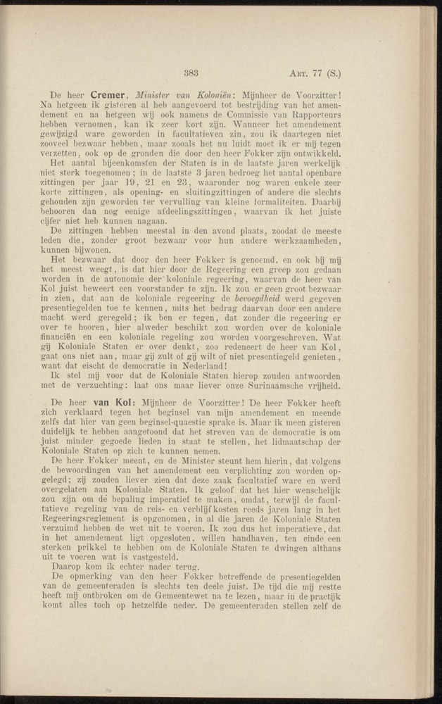 Handelingen over de reglementen op het beleid der regeering in de koloniën Suriname en Curaçao - 