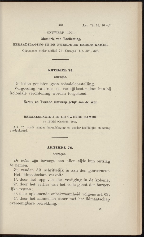 Handelingen over de reglementen op het beleid der regeering in de koloniën Suriname en Curaçao - 