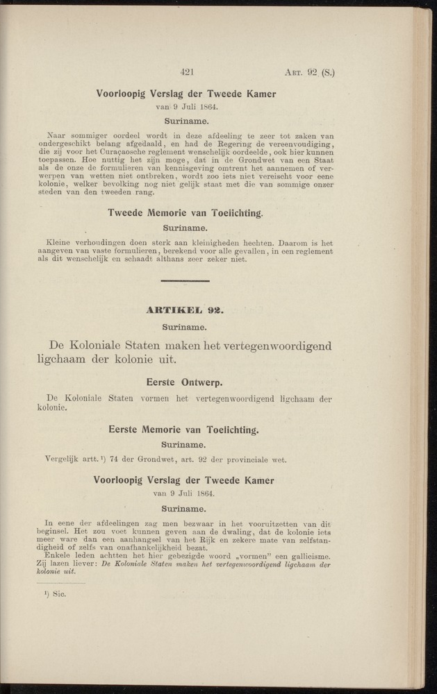 Handelingen over de reglementen op het beleid der regeering in de koloniën Suriname en Curaçao - 