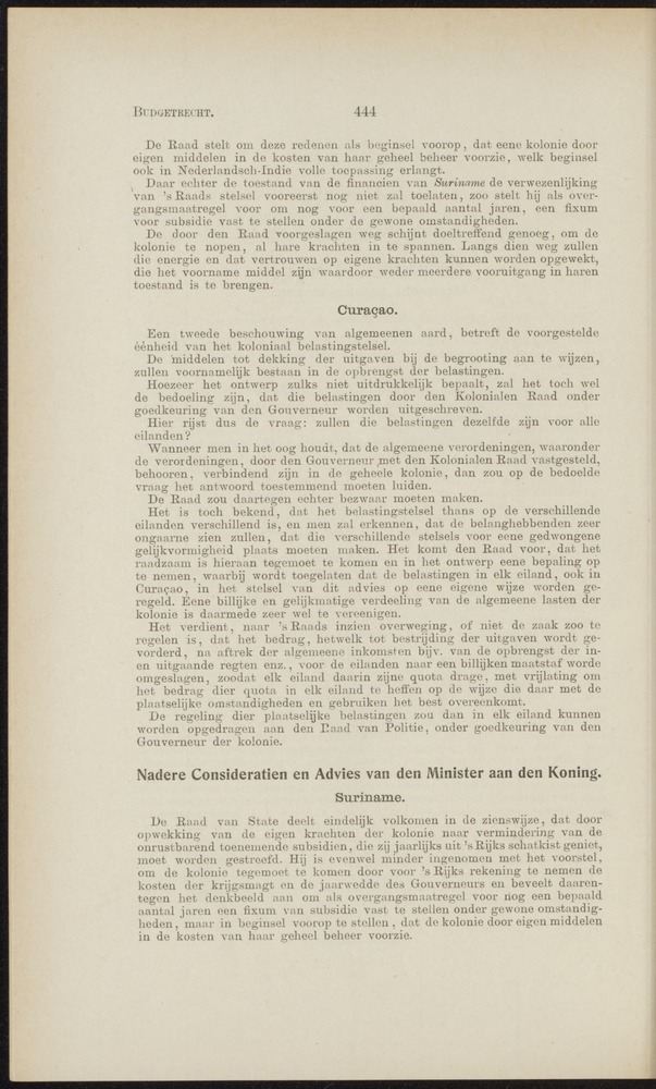 Handelingen over de reglementen op het beleid der regeering in de koloniën Suriname en Curaçao - 