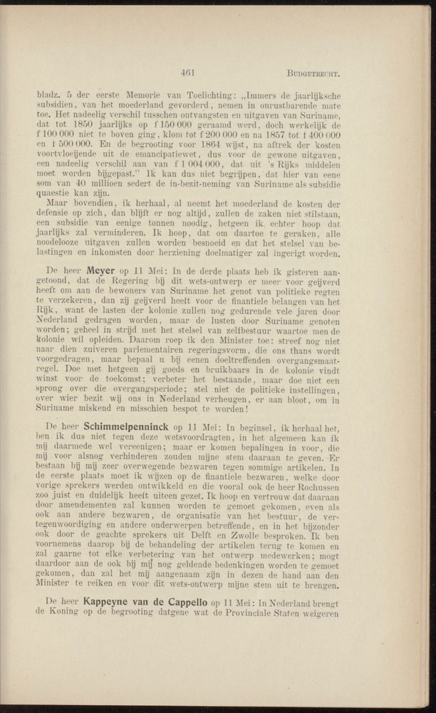 Handelingen over de reglementen op het beleid der regeering in de koloniën Suriname en Curaçao - 