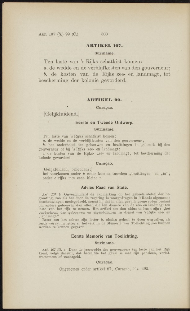 Handelingen over de reglementen op het beleid der regeering in de koloniën Suriname en Curaçao - 