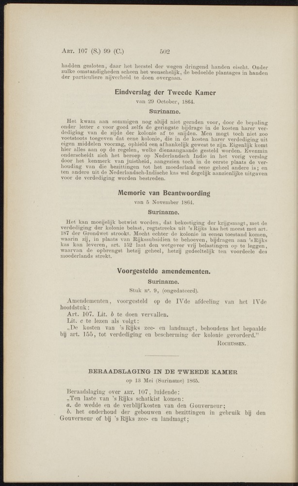 Handelingen over de reglementen op het beleid der regeering in de koloniën Suriname en Curaçao - 