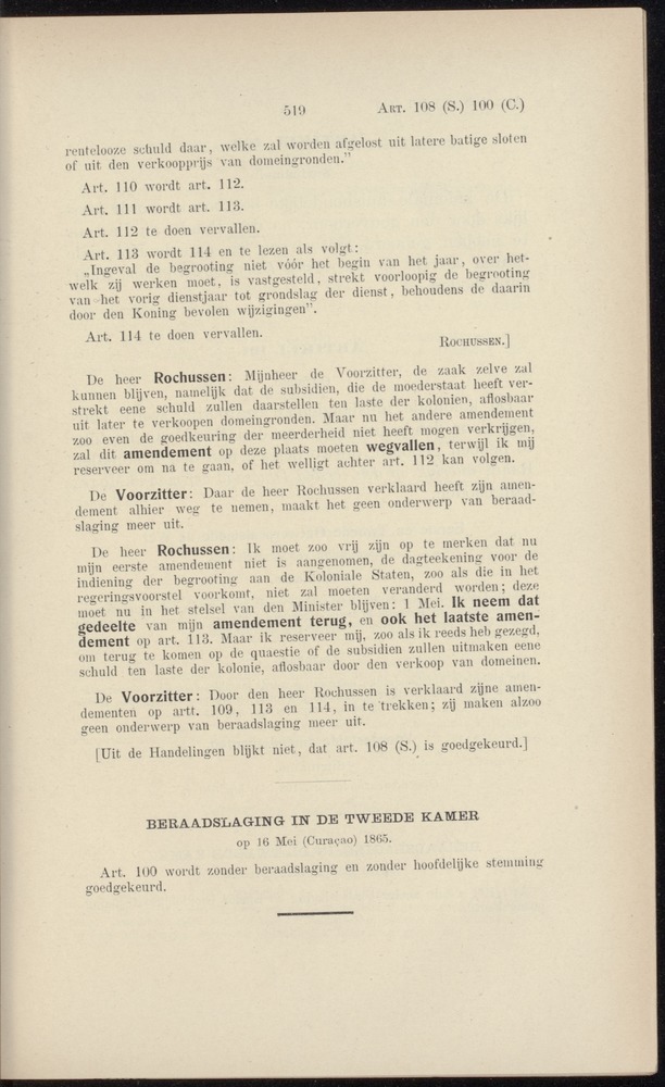 Handelingen over de reglementen op het beleid der regeering in de koloniën Suriname en Curaçao - 