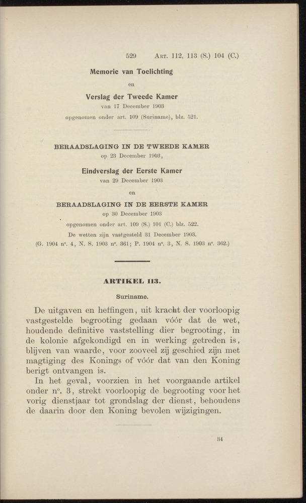 Handelingen over de reglementen op het beleid der regeering in de koloniën Suriname en Curaçao - 
