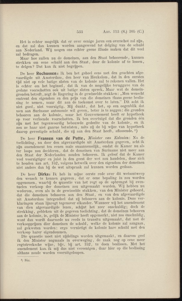 Handelingen over de reglementen op het beleid der regeering in de koloniën Suriname en Curaçao - 