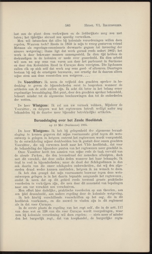 Handelingen over de reglementen op het beleid der regeering in de koloniën Suriname en Curaçao - 