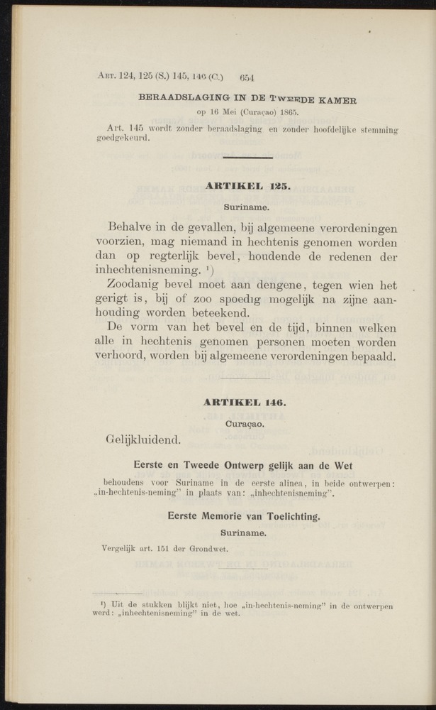 Handelingen over de reglementen op het beleid der regeering in de koloniën Suriname en Curaçao - 