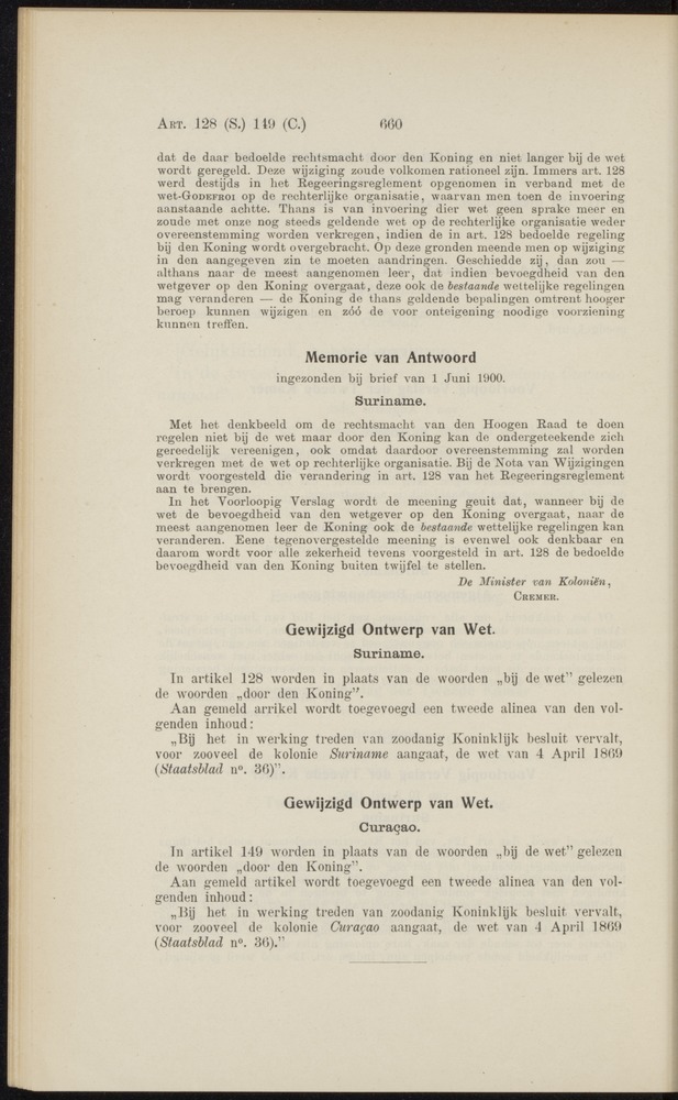 Handelingen over de reglementen op het beleid der regeering in de koloniën Suriname en Curaçao - 