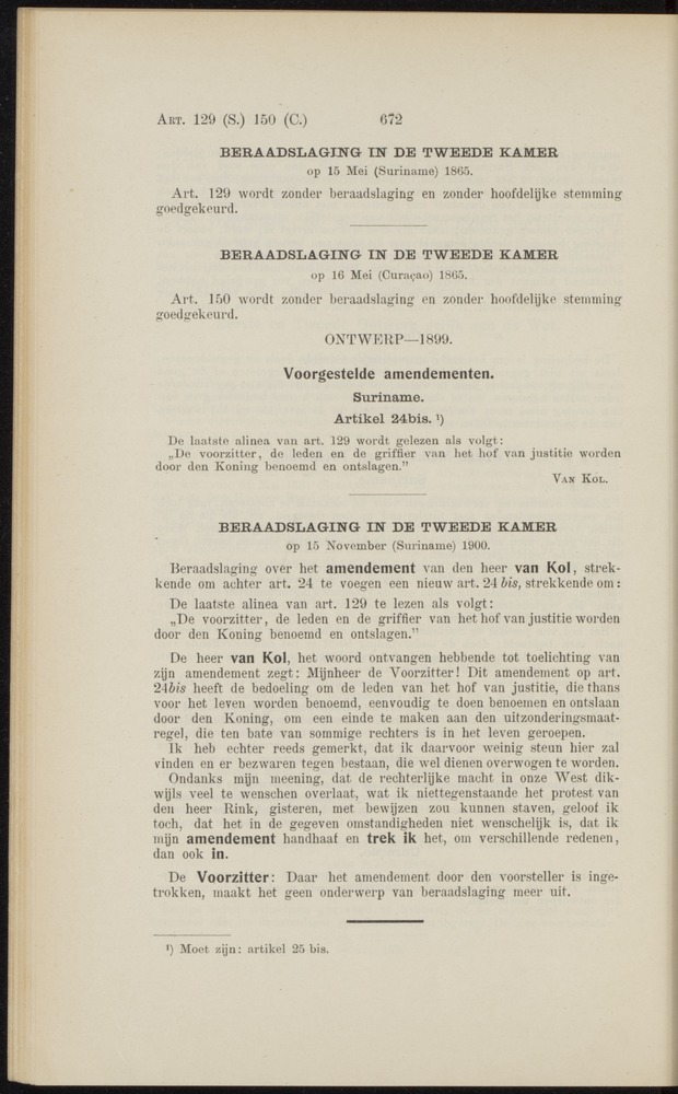 Handelingen over de reglementen op het beleid der regeering in de koloniën Suriname en Curaçao - 