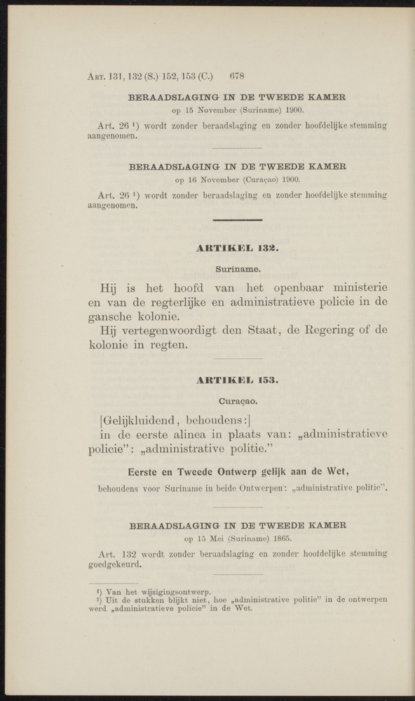 Handelingen over de reglementen op het beleid der regeering in de koloniën Suriname en Curaçao - 