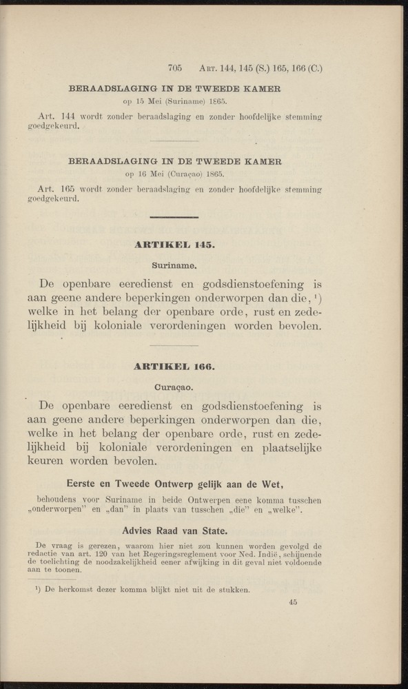 Handelingen over de reglementen op het beleid der regeering in de koloniën Suriname en Curaçao - 