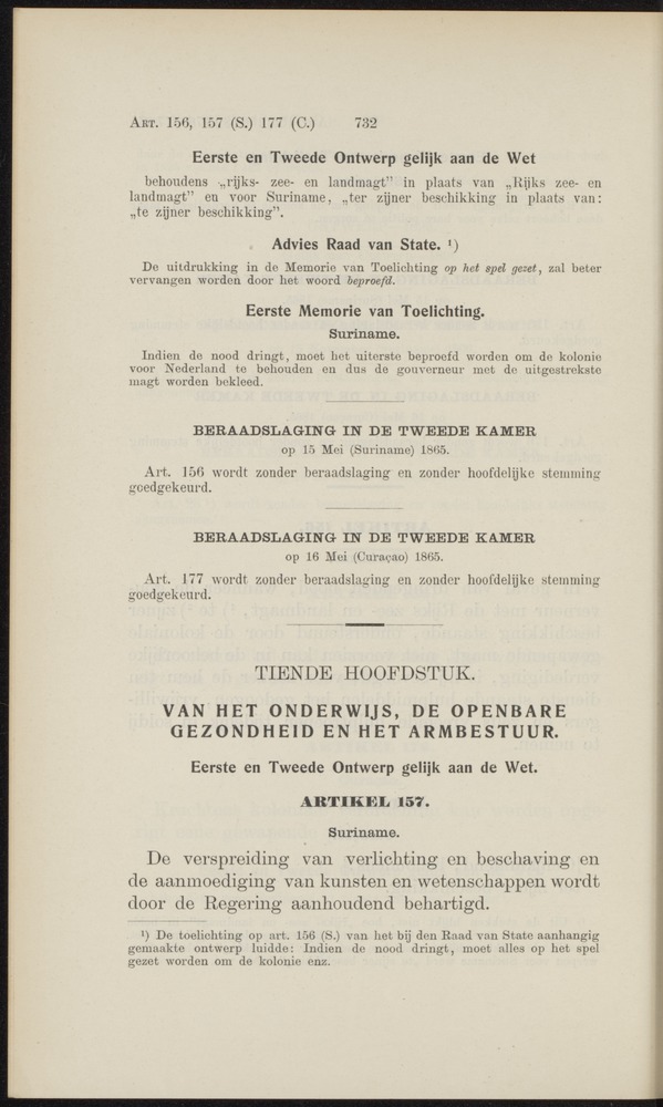 Handelingen over de reglementen op het beleid der regeering in de koloniën Suriname en Curaçao - 