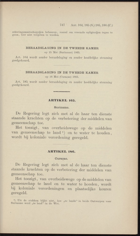 Handelingen over de reglementen op het beleid der regeering in de koloniën Suriname en Curaçao - 