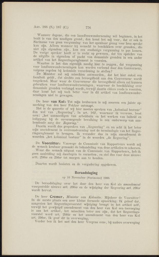 Handelingen over de reglementen op het beleid der regeering in de koloniën Suriname en Curaçao - 