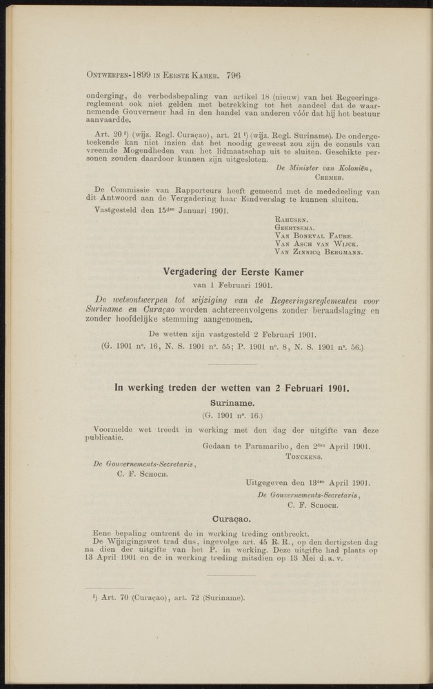 Handelingen over de reglementen op het beleid der regeering in de koloniën Suriname en Curaçao - 