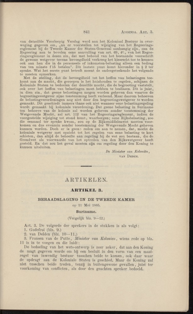 Handelingen over de reglementen op het beleid der regeering in de koloniën Suriname en Curaçao - 