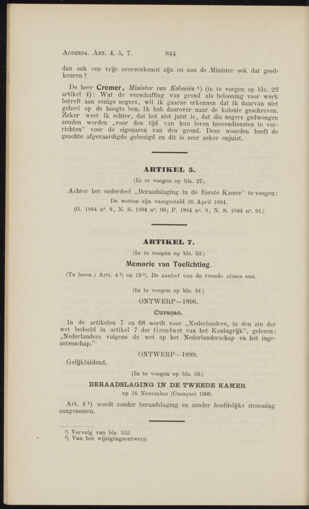 Handelingen over de reglementen op het beleid der regeering in de koloniën Suriname en Curaçao - 