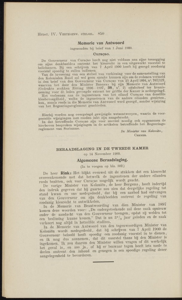 Handelingen over de reglementen op het beleid der regeering in de koloniën Suriname en Curaçao - 