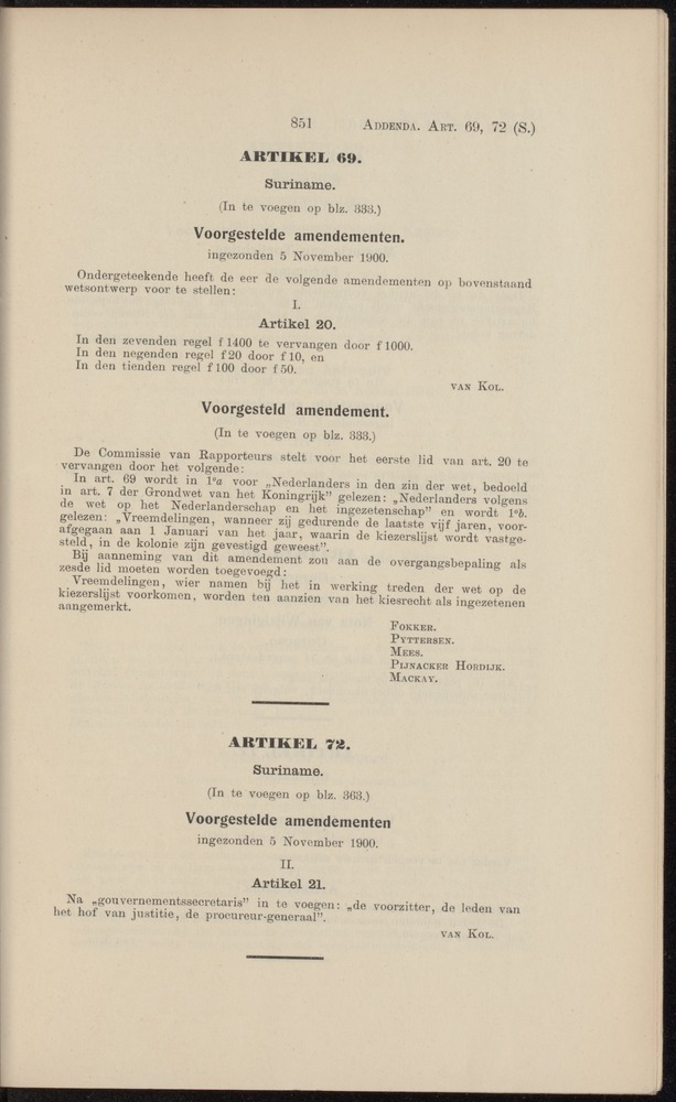 Handelingen over de reglementen op het beleid der regeering in de koloniën Suriname en Curaçao - 