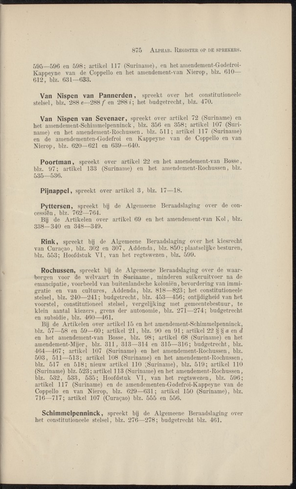 Handelingen over de reglementen op het beleid der regeering in de koloniën Suriname en Curaçao - 