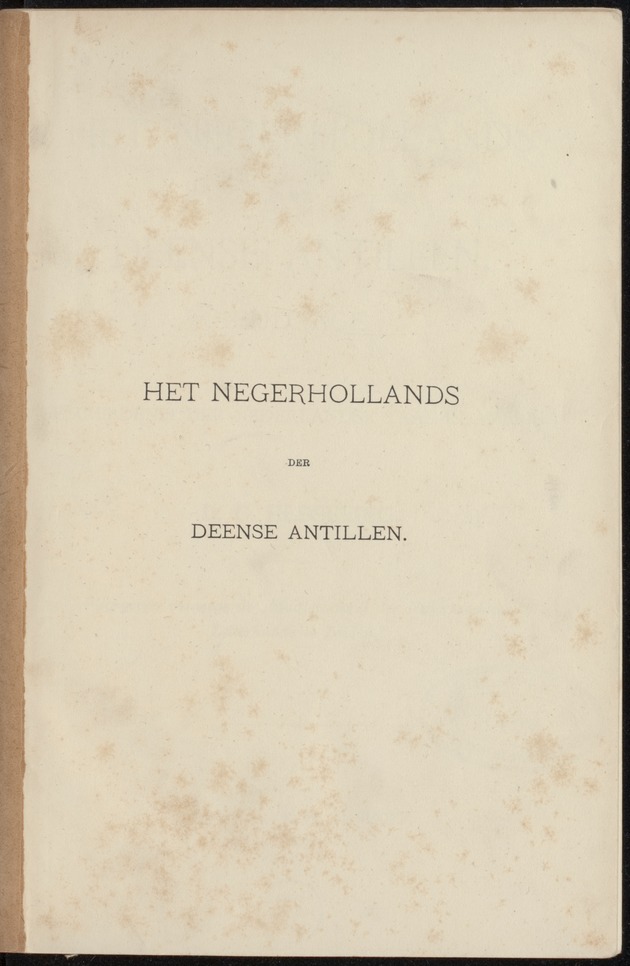 Het Negerhollands der Deense Antillen - 