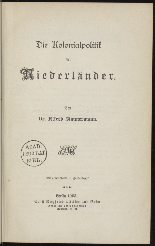 Die Kolonialpolitik der Niederländer - 